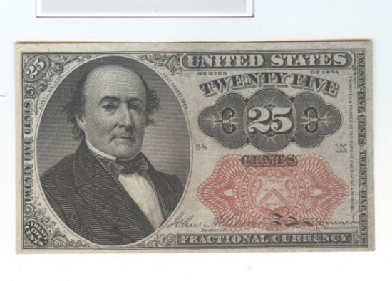 SERIES 1874 25 CENT FRACTIONAL CURRENCY