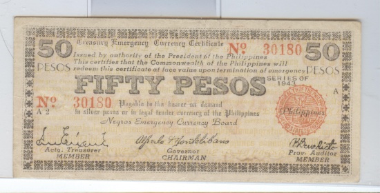 WW-II PHILIPPINE GUERRILLA CURRENCY