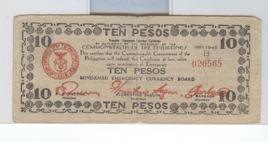 WW-II PHILIPPINE GUERRILLA CURRENCY