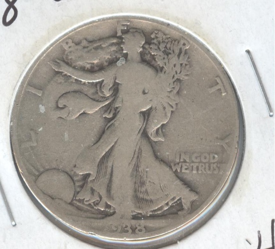 1938-D WALKING LIBERTY HALF