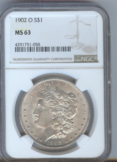 1902-O MORGAN SILVER DOLLAR