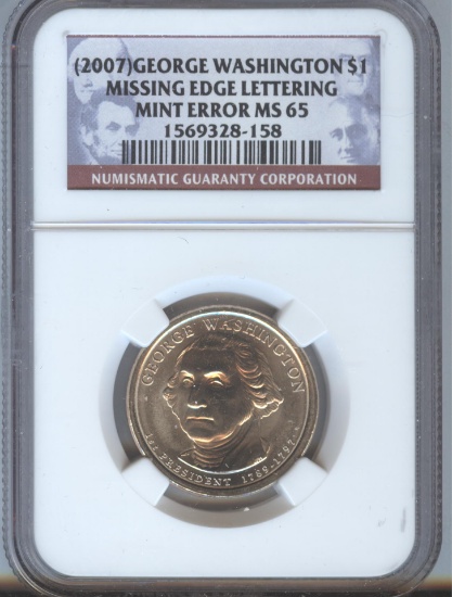 2007 GEORGE WASHINGTON $1 ERROR