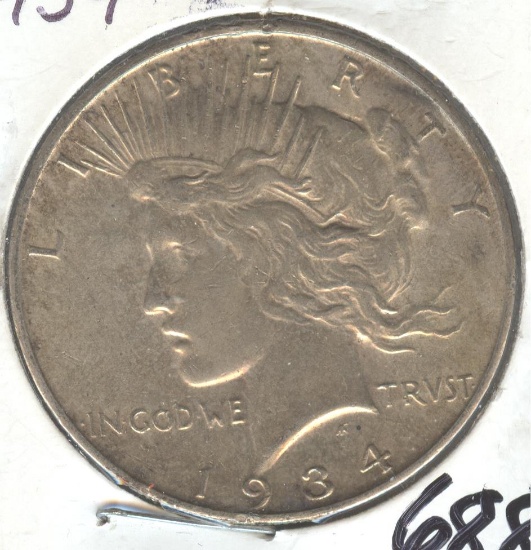 1934-D PEACE SILVER DOLLAR