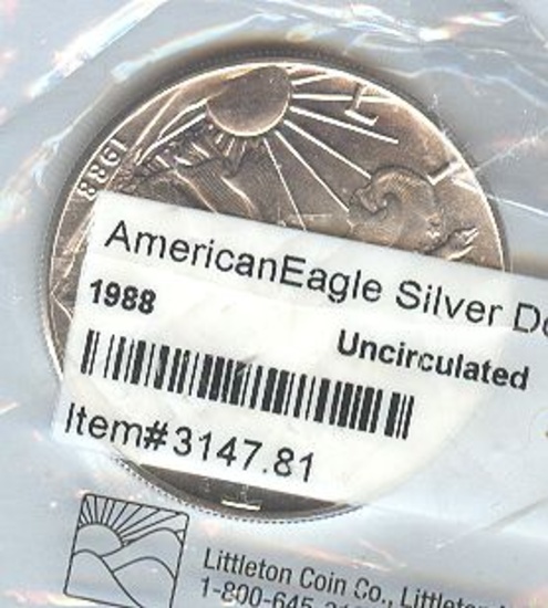 1988 UNCIRCULATED SILVER EAGLE