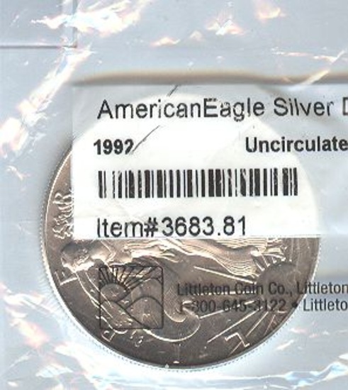 1992 AMERICAN SILVER EAGLE