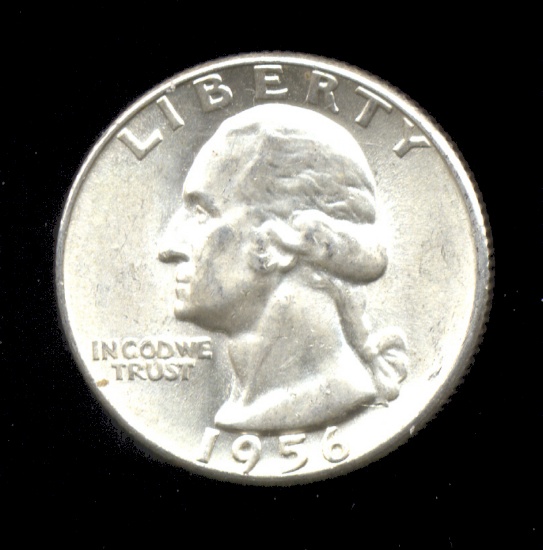 1956 ... BU  UNC ... Washington Quarter
