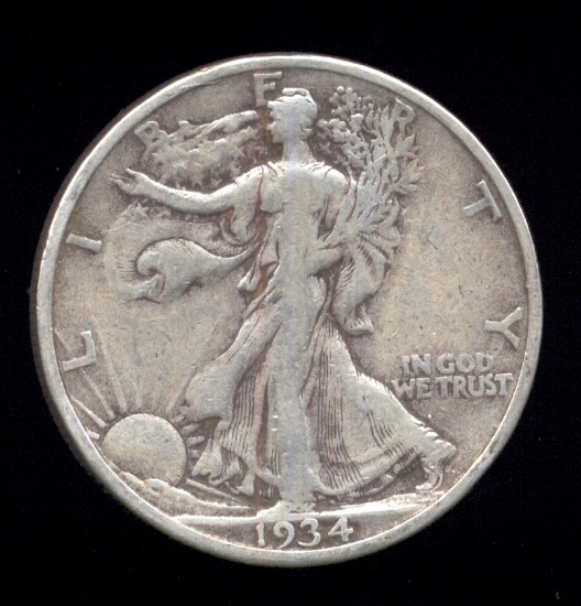 1934-S ...  Better Date  ... Walking Liberty Half Dollar