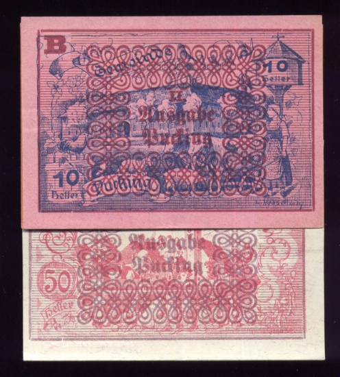 2 Note Set ... 1920 Notgeld ... Old Money