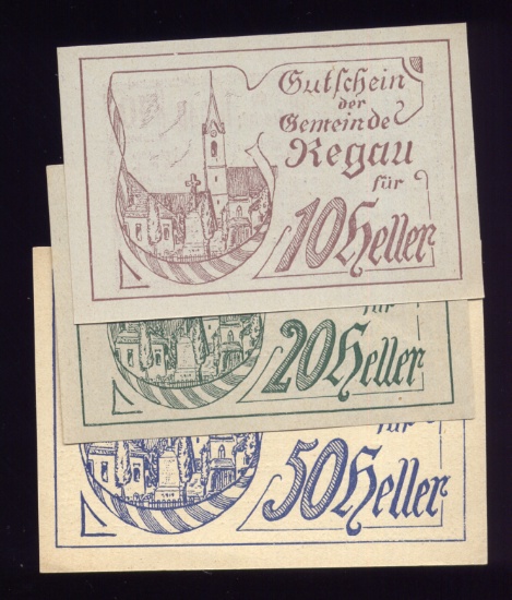 3 Note Set ... 1920 Notgeld ... Old Money