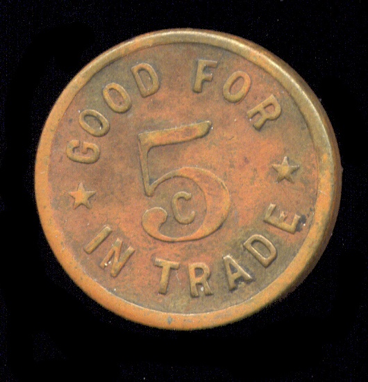 Good for 5 Cents ... Wright Old Token