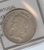 *1913 PORTUGAL SILVER 50 CENTAVOS