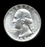 1956 ... BU  UNC ... Washington Quarter