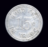 Barber Shop ... Good for 15 Cent Boot Black Token