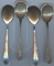 4 ANTIQUE SILVER SPOONS