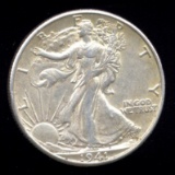1941-D ...  AU  ... Walking Liberty Half Dollar