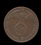 1937-A... 1 Pfennig ... Nazi Old German Coin
