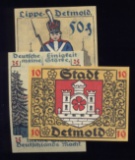 3 Note Set ... 1920 Notgeld ... Old Money