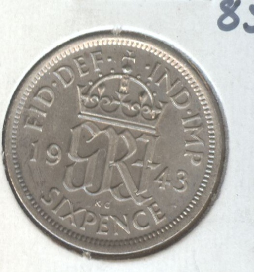 *1943 GREAT BRITAIN 6 PENCE