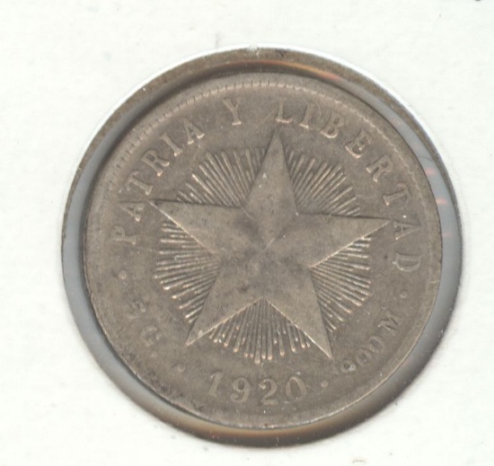 *1920 CUBA 20 CENTAVOS