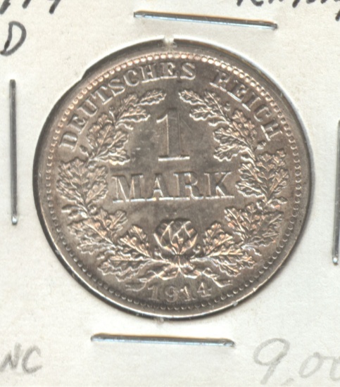 *1914-D GERMANY 1 MARK