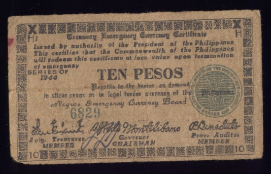 10 Pesos ... WW2 Philippine Gorilla Money