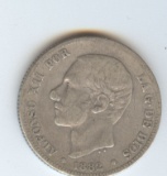 1882-MS.M SPAIN 2 PESETAS