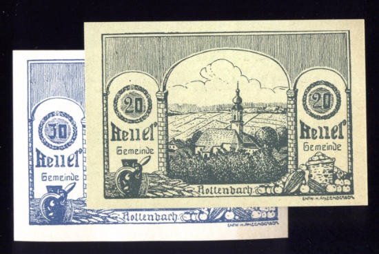 2 Note Set ... 1920 Notgeld ... Old Money