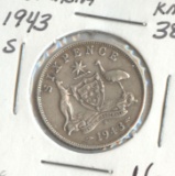 *1943-S AUSTRALIA 6 PENCE