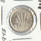 *1943-D AUSTRALIA 3 PENCE
