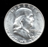 1954-D ... CH BU  UNC ... Franklin Half Dollar