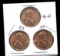 3 RED BU UNC ... Lincoln Wheat Back Cents