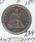 1891 SEATED LIBERTY QUARTER