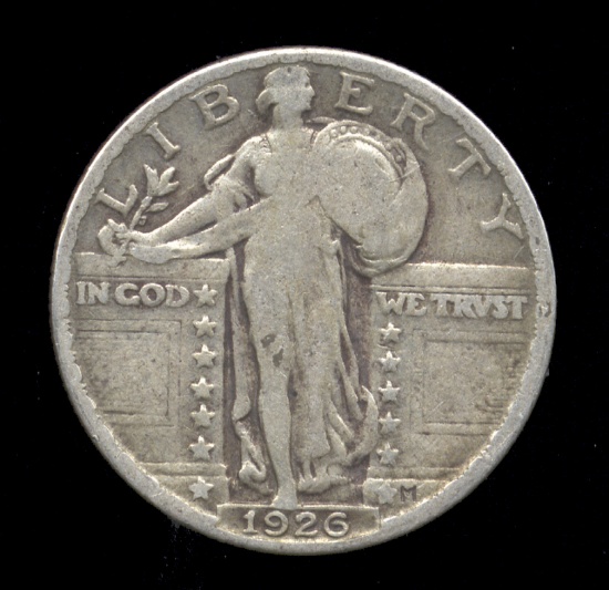 1926 ... Bold Clear Date ... Standing Liberty Quarter