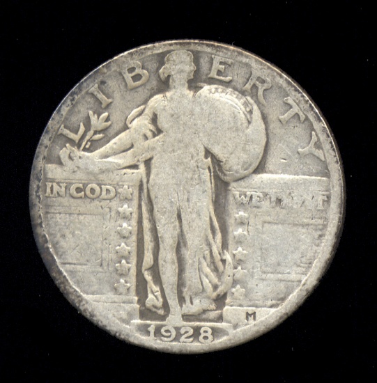 1928 ... Bold Clear Date ... Standing Liberty Quarter
