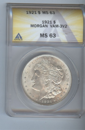 1921 MORGAN DOLLAR, VAM 3V2