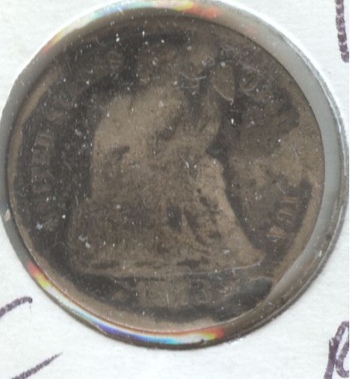 1873 SEATED LIBERTY DIME W/ARROWS