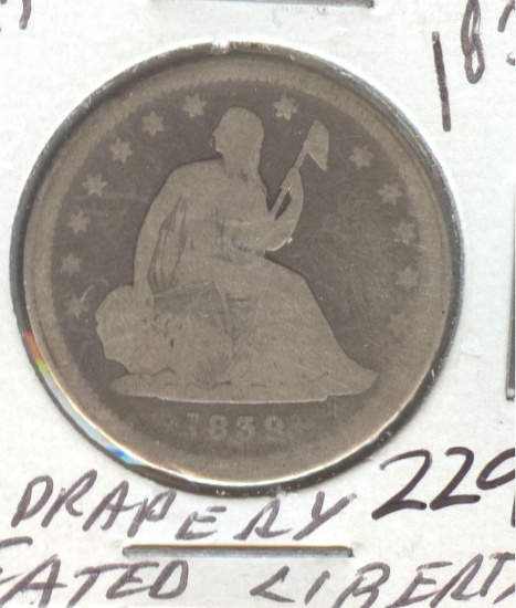1839 SEATED LIBERTY QUARTER