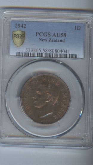 1942 NEW ZEALAND 1D, PCGS