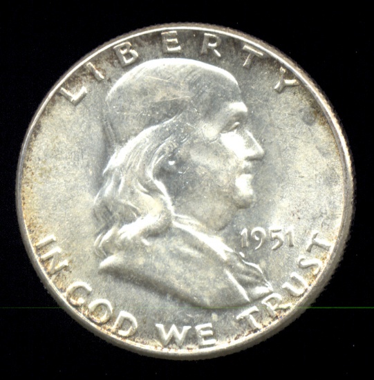 1951 ... CH BU  UNC ... Franklin Half Dollar