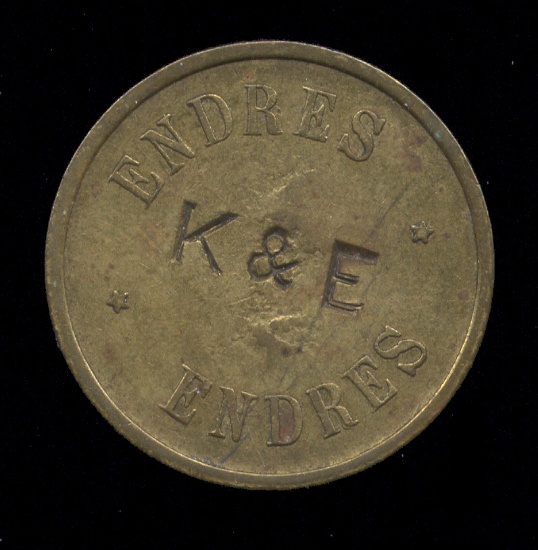 Endress ... Counter Stamped K & E ... Old Token