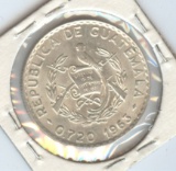 *1963 GUATEMALA 25 CENTAVOS