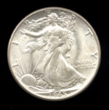 1945 ... GEM BU  UNC ... Walking Liberty Half Dollar