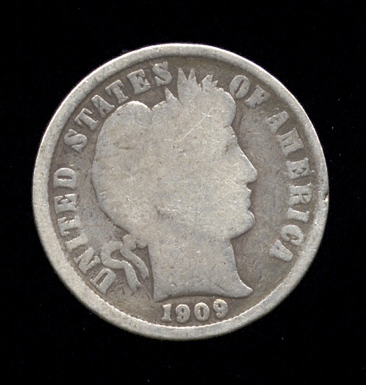 1909-D ... Better Date ... Barber Dime