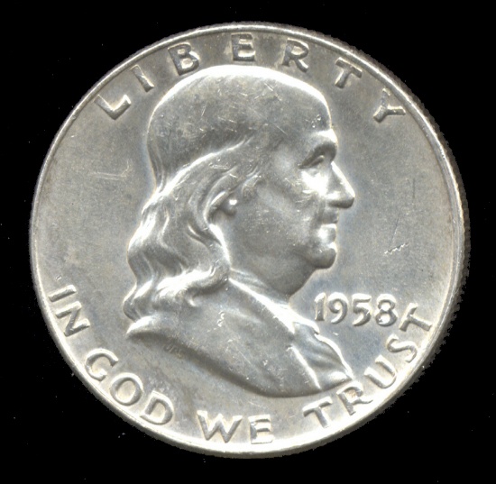 1958-D ... BU  UNC ... Franklin Half Dollar