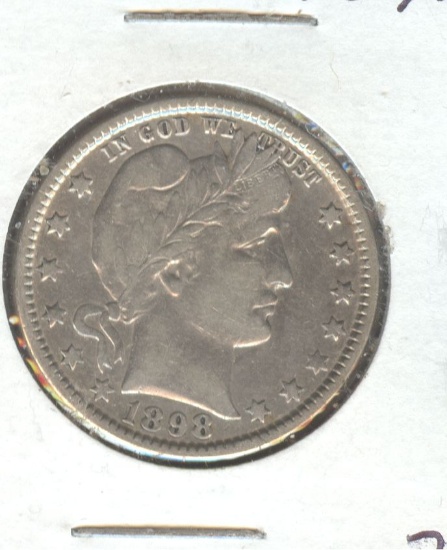 1898-O BARBER QUARTER
