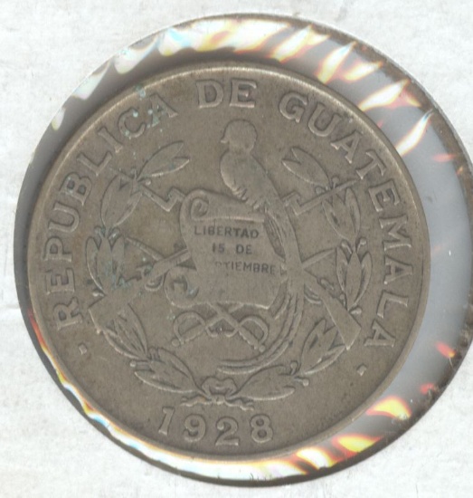 *1928 GUATEMALA 1/4 QUETZAL