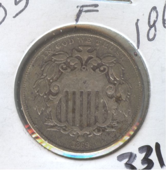 1869 SHIELD NICKEL