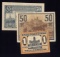 3 Notes ... 1920 Notgeld ... Old Money