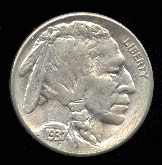1937-S ... CH  UNC ... Full Horn ... Buffalo Nickel