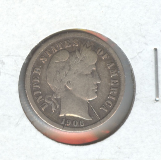 1906-S BARBER DIME
